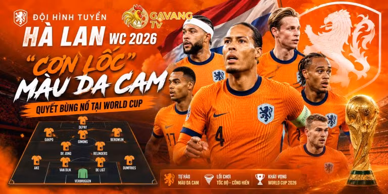 Đội hình tuyển Hà Lan WC 2026: “Cơn lốc màu da cam” quyết bùng nổ tại World Cup
