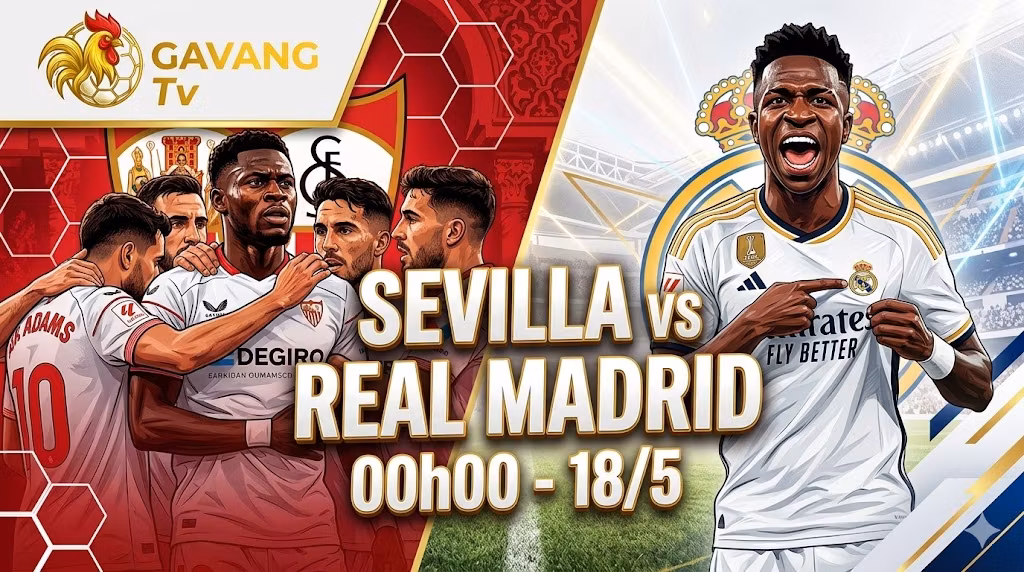 Ảnh đại diện nhận định trận đấu Sevilla vs Real Madrid vòng 37 La Liga tỷ số và soi kèo chi tiết trên kênh Gavang TV.